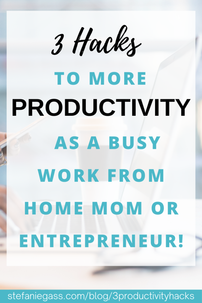 These 3 productivity hacks will help you do more in less time, stay on top of your day to day to-do's and be more effective as an online entrepreneur!