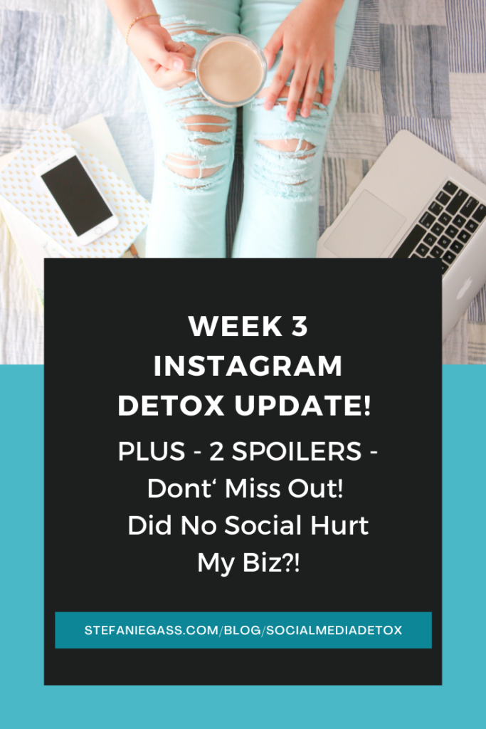 Find out what happened in week three of my Instagram detox and whether it helped or hurt my business.
