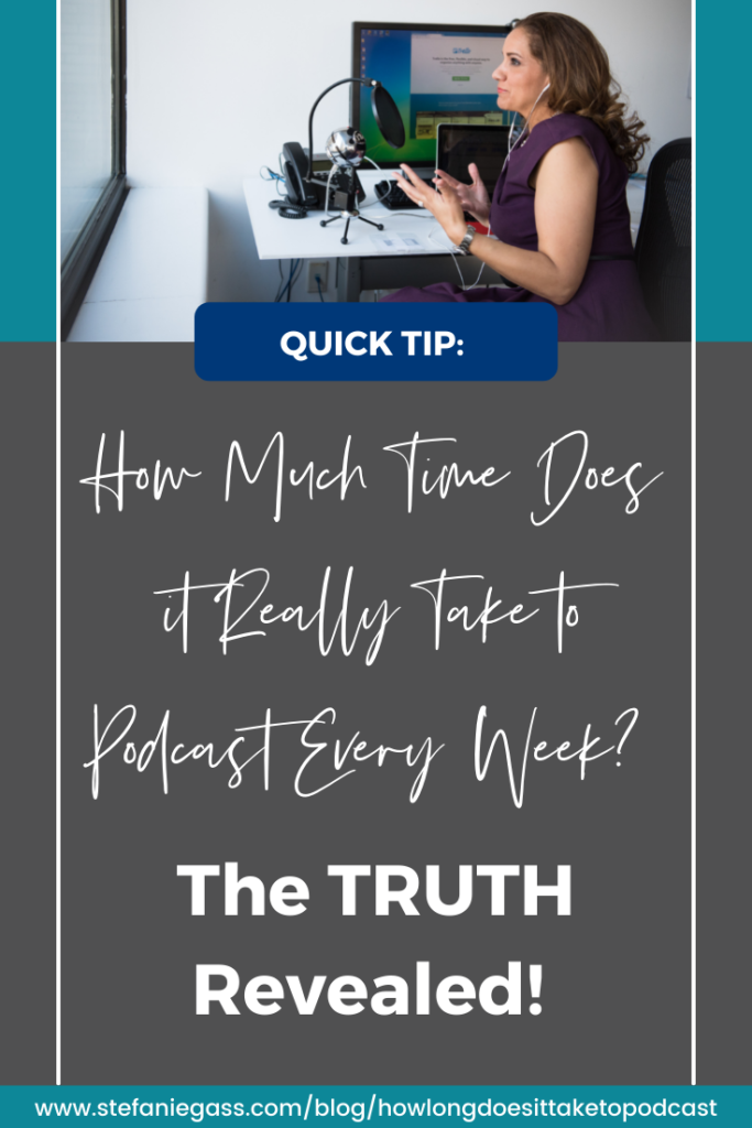 'How much time does it REALLY take to podcast'? I dig deep into my podcasting schedule and explain exactly HOW LONG it takes me per episode per week. I walk her through minute by minute what I do and what my team does. I also explain how podcasting saves me roughly 10-15 hours per week that I would be spending on social media!
