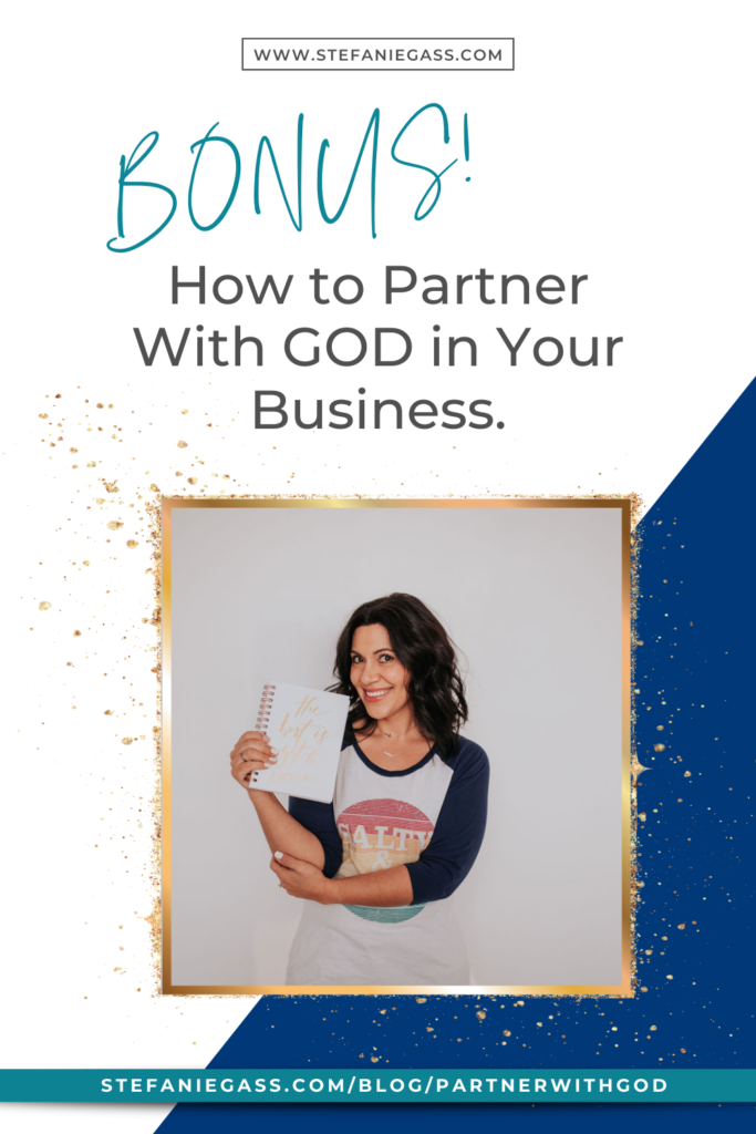 "Stef, how do you bring God into your business? How do you hear from Him when it comes to big decisions?"
I walk you through exactly HOW I speak to God through prayer, quiet time, scripture, and how I obediently wait until He speaks. I share how He speaks to me and how I decipher His answers when they seem unclear...
