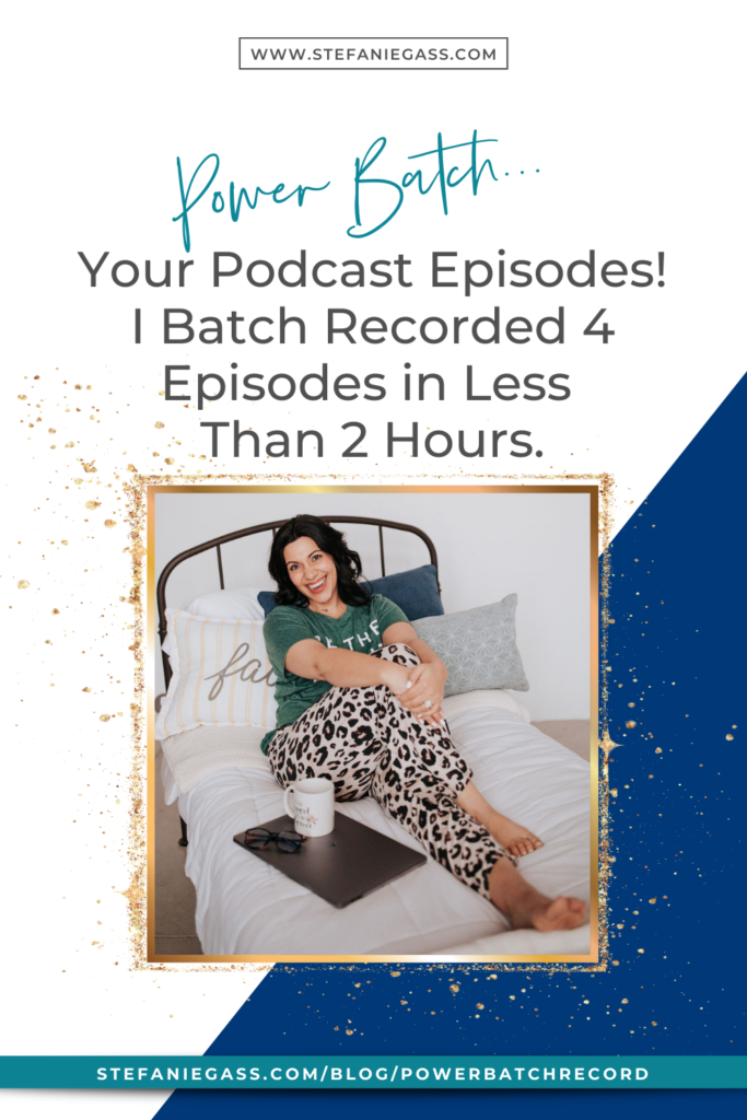 Today I am sharing with you HOW I am able to power batch record FOUR episodes in less than 2 hours! I reveal my POWER BATCHING strategy for the first time ever! I hope it helps you get gangster at busting out content for your podcast. Personally, the vision for this podcast is giving you exactly what you need tactically with a sprinkle of encouragement and tough love, with room for Holy Spirit to MOVE. (All in the least amount of time as possible).