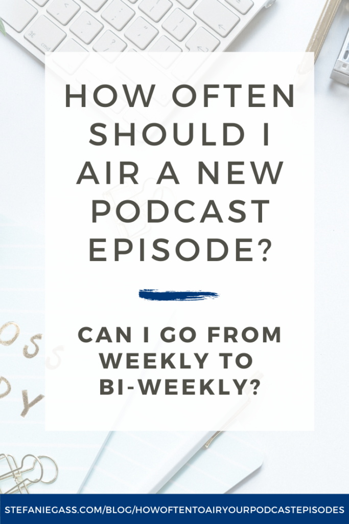 Can I go from airing a new podcast episode every week to bi-weekly? Will it hurt my show?"  Find out how often to drop a new episode!