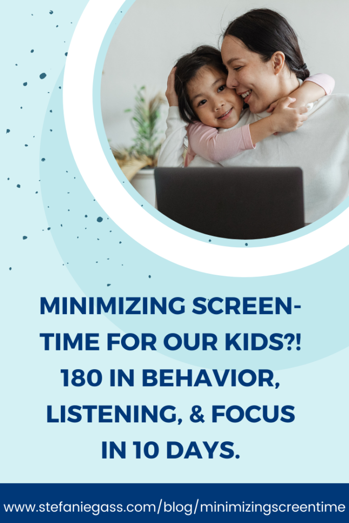 By minimizing screen-time, I've seen a 180 turn in behavior, listening, and focus. This episode explains how to lessen your kid's tech time and improve their listening and behavior.