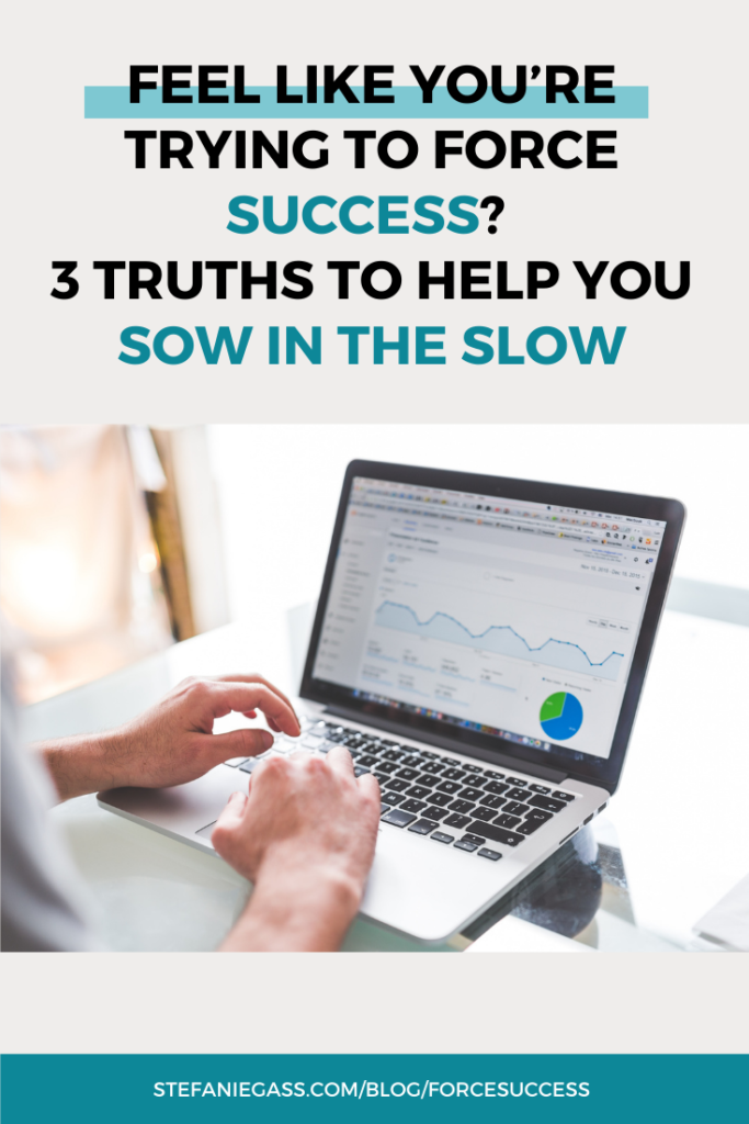 Feel Like You’re Trying to Force Success? 3 Truths to Help You SOW IN THE SLOW