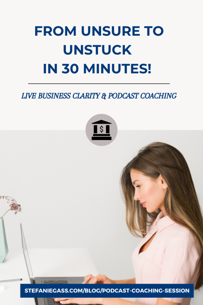From Unsure to Unstuck in 30 Minutes! Live Business Clarity & Podcast Coaching.
In today's live coaching session with Michelle Vazquez, we take her idea and turn it into a business PLAN. I help her come up with a specific, tactical plan of how her mission can become a podcast that leads to a successful online business.