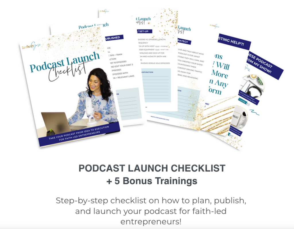 Free podcast launch checklist for you to start a podcast
