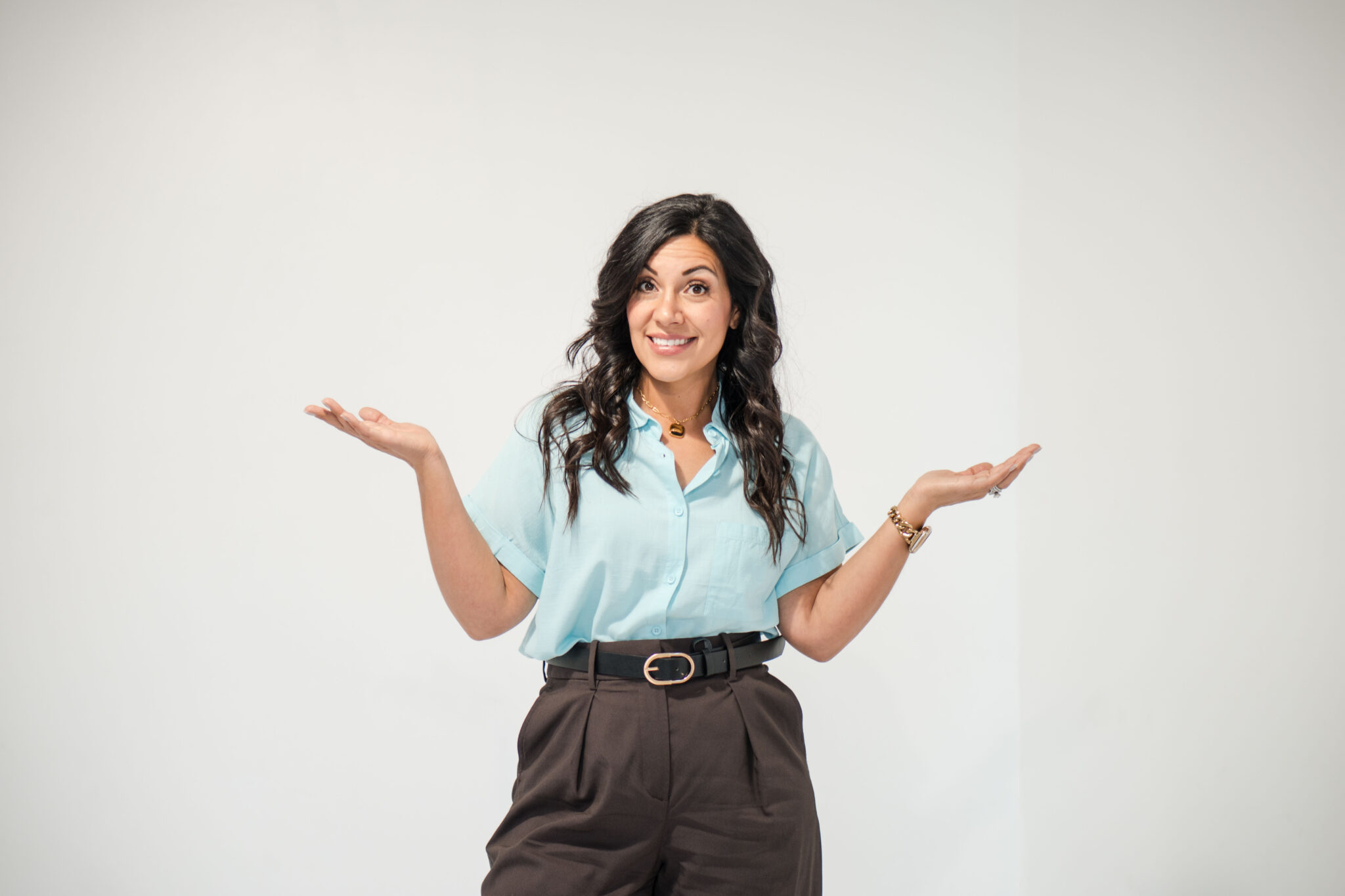 standing-with-arms-held-out-to-sides-happy-stefanie-gass-horizontal The image tite is: Ep-675-Biblically-Blast-Any-Limiting-Belief-in-Three-Simple-Steps-Stefanie-Gass